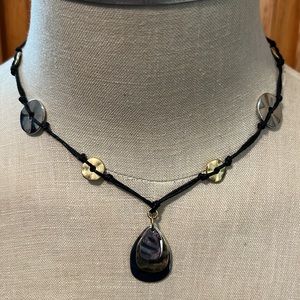 Vintage Lia Sophia Gold & Silver Necklace.